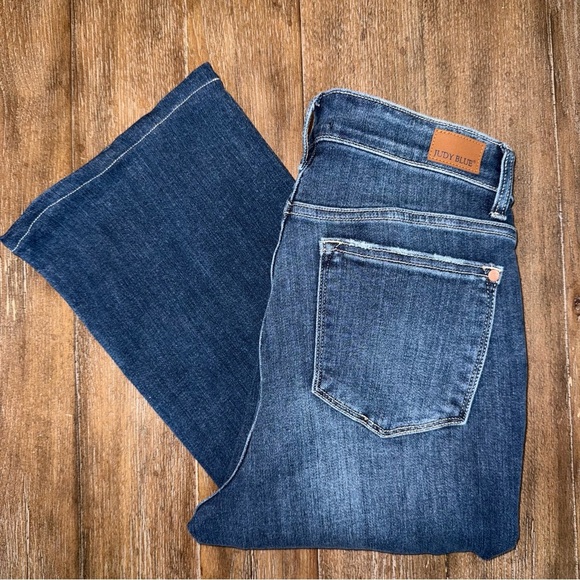 Judy Blue Bootcut Jeans 7 28 Long High Rise Western Cowgirl Dark Blue Wash - Picture 5 of 14